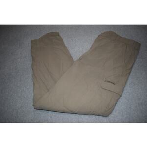 ExOfficio Fleece Lined Cargo Pants Mens Size XL x 32" Inseam Tan Nylon Camping